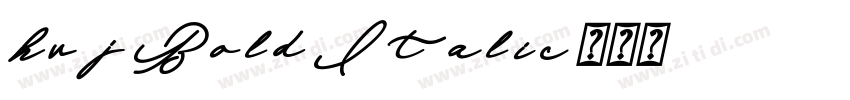 hvj Bold Italic字体转换